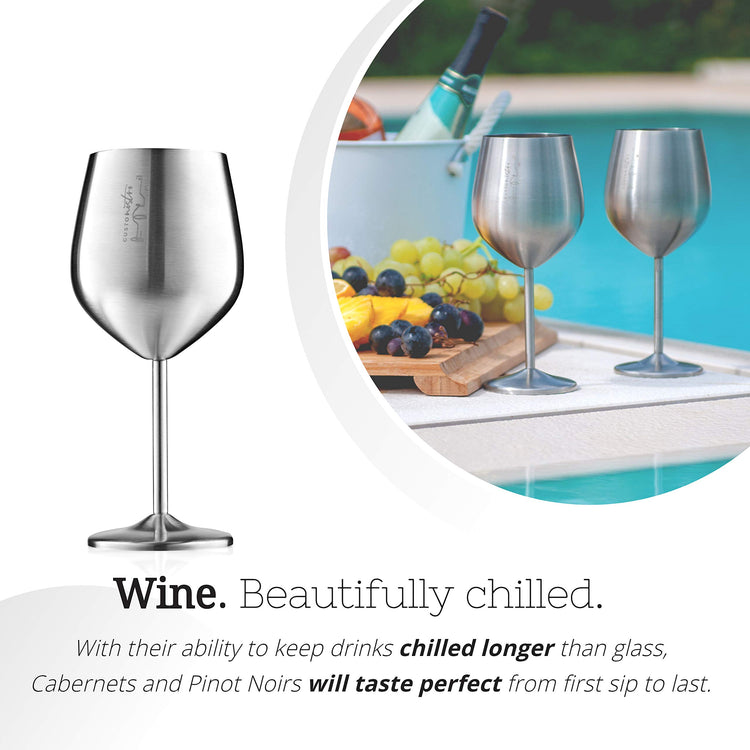 Stainless Steel Wine Glass (4 Count)