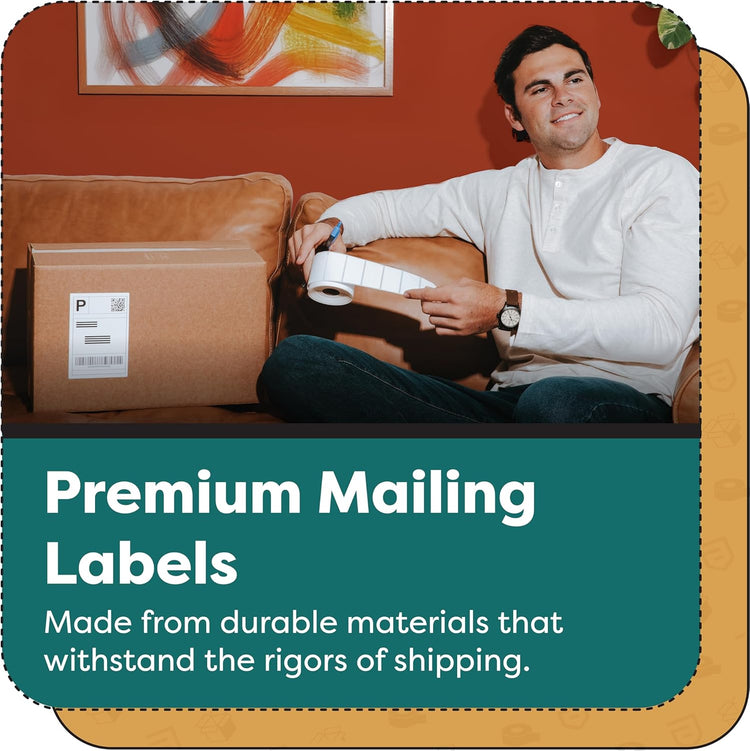 Aegis Adhesives - 1.5" X 0.5" Direct Thermal Labels, Perforated & Compatible with Zebra Desktop Printers - NOT Rollo Compatible (12 Rolls, 2350/Roll)