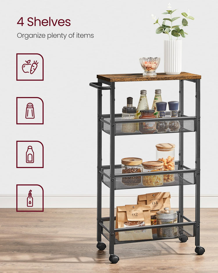 Slim Rolling Cart
