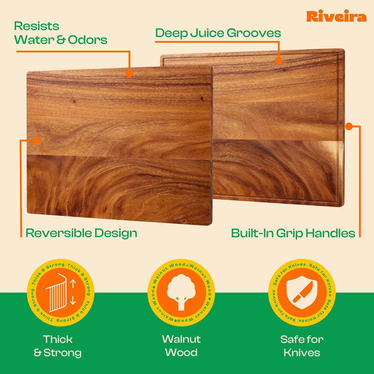 Walnut Wood Cutting Board (2 Count)