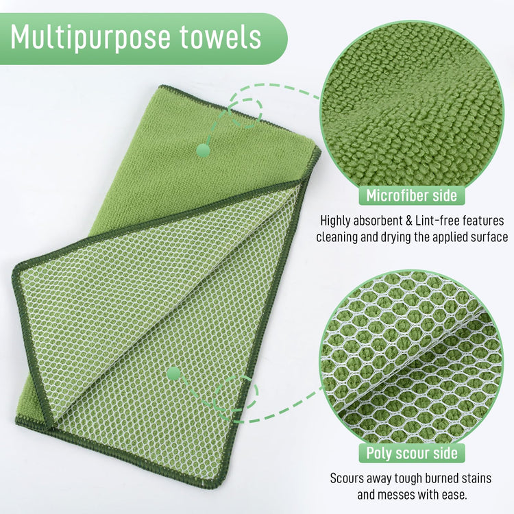 Dish Cloth for Washing Dishes Kitchen Washcloth Cleaning Cloth (10 Count)