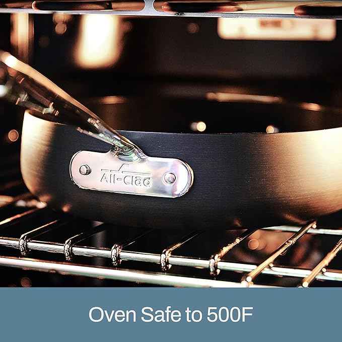 All-Clad HA1 Hard Anodized Nonstick Cookware Set 10 Piece Induction Oven Broiler Safe 500F, Lid Safe 350F Pots and Pans Black