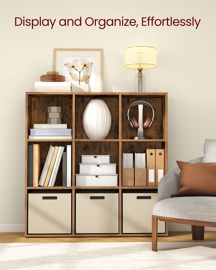 Bookcase Cube Shelf with 9 Compartments