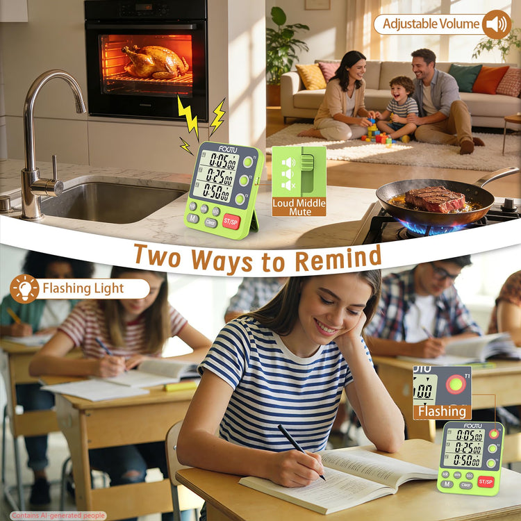 Digital Dual Kitchen Timer