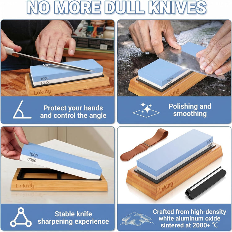 Professional Knife Sharpener & Sharpening Stone Set