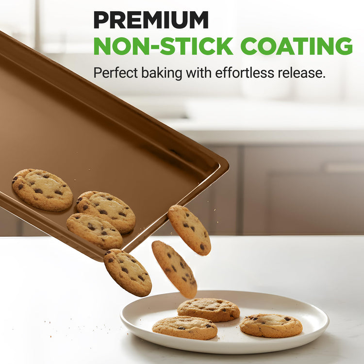 2 Piece Nonstick XL Cookie Sheets for Baking (2 Count)