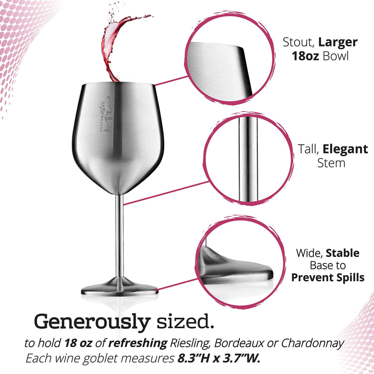 Stainless Steel Wine Glass (2 Count)