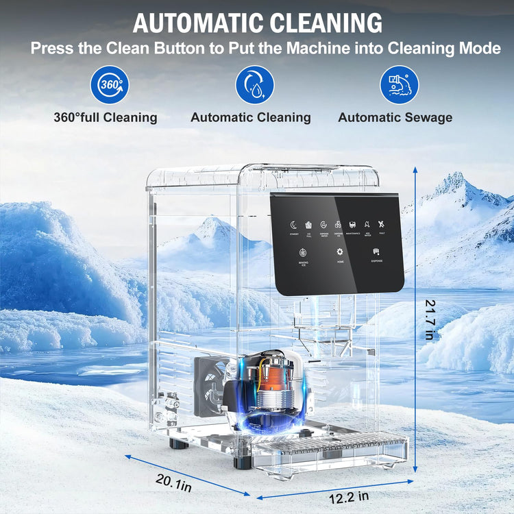 80 lbs Nugget Ice Maker with Water Dispenser Countertop Self
