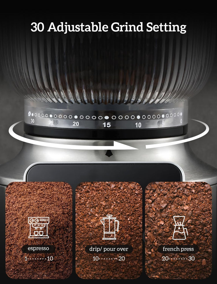 Stainless Steel Espresso Grinder with Portafilter Holder
