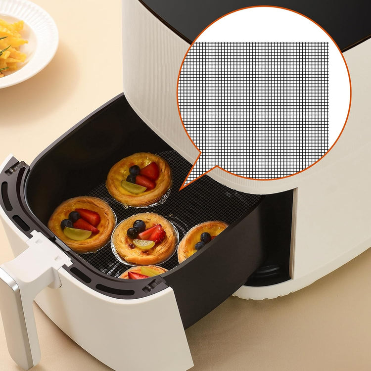 for Ninja Foodi Reusable Air Fryer Liners 12x12inch, 3x Air Fryer Liners+3x Mesh Sheets, Baking/Grill/Microwave, 450°F Square Oven Liners for Ninja SP101/SP201/SP301/SP351 Air Fryer Accessory