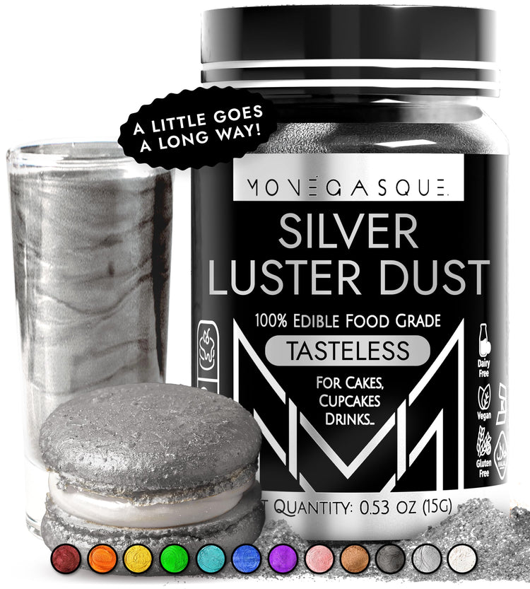 Silver Edible Glitter for Drinks & Cakes