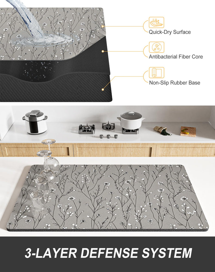 Dish Drying Mat for Kitchen Counter