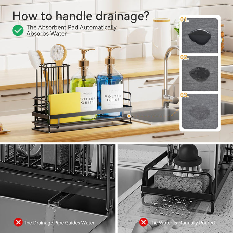 Sink Caddy With Stone Drying Tray