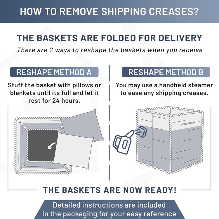 NaturalCozy 13 Inch Cube Storage Bins Cotton Rope Woven Baskets for Organizing 3-Pack | 13 x 13 Storage Cubes | Fabric Square Storage Baskets for Shelves Organizer, Kids Toy Bins, Closet Baby Nursery