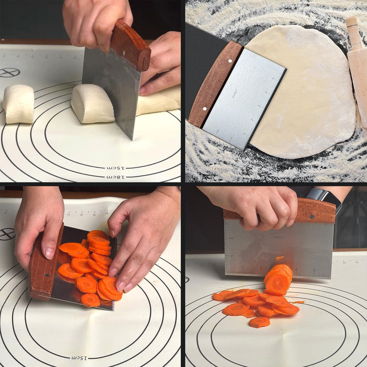 Multipurpose Bench Scraper Kitchen Utensil for Flat Top Griddle