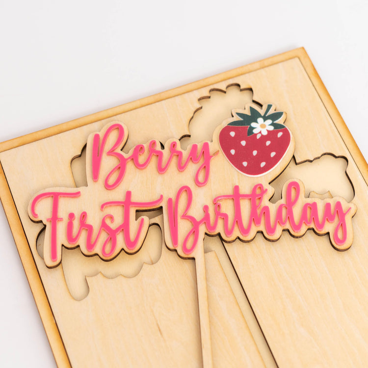 Berry First Birthday Cake Topper