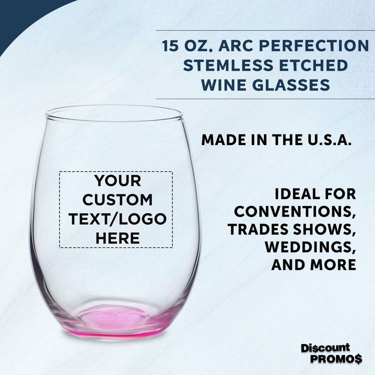 Custom Stemless Wine Glasses in Bulk by ARC Perfection (100 Count)