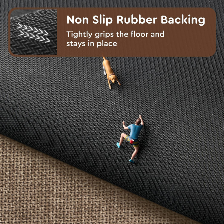 tchdio Kitchen Mats for Floor, Rubber Backed Kitchen Rugs Non Slip Washable, Superior Absorbent Kitchen Runner Rug Easy to Clean, Comfort Kitchen Floor Mat Front of Sink (Tan, 20" × 32")