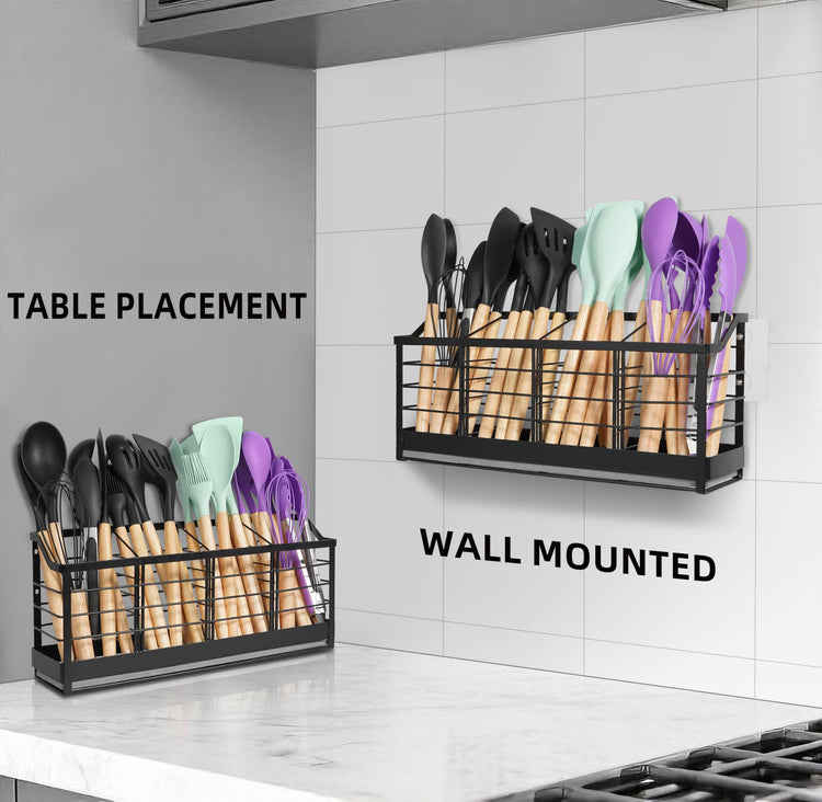 Large Kitchen Utensil Holder with Diatomite Base
