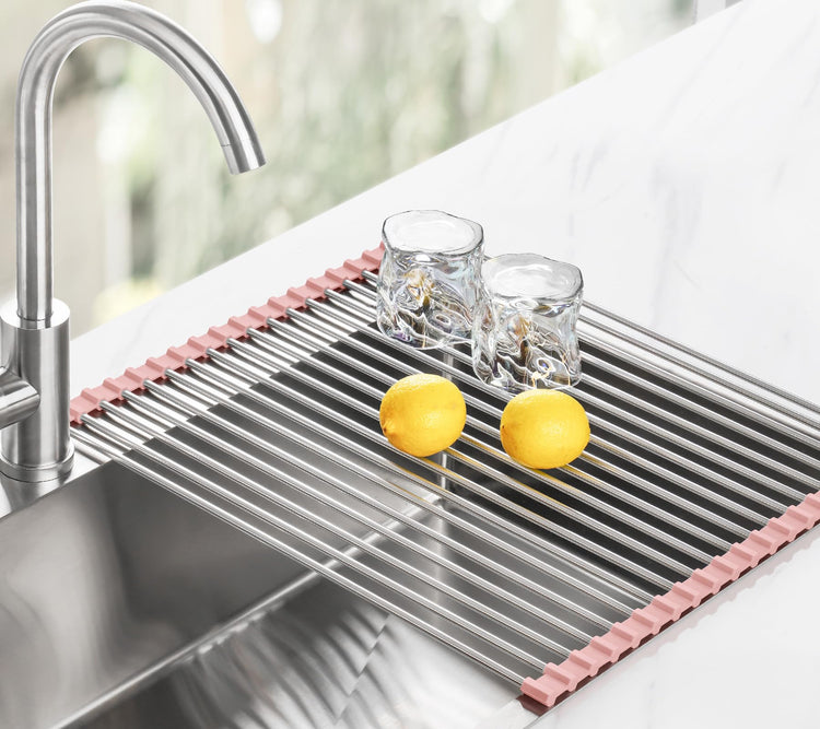 Roll Up Dish Drying Rack Over Sink