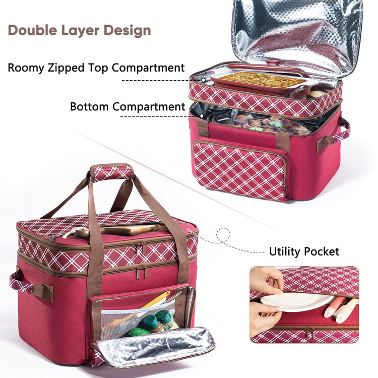 Double Layer Slow Cooker Carrier Bag