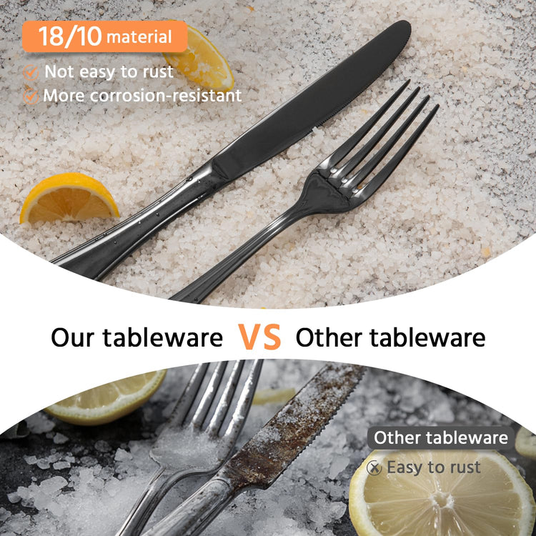 18 10 Stainless Steel Silverware Set for 8 (40 Count)