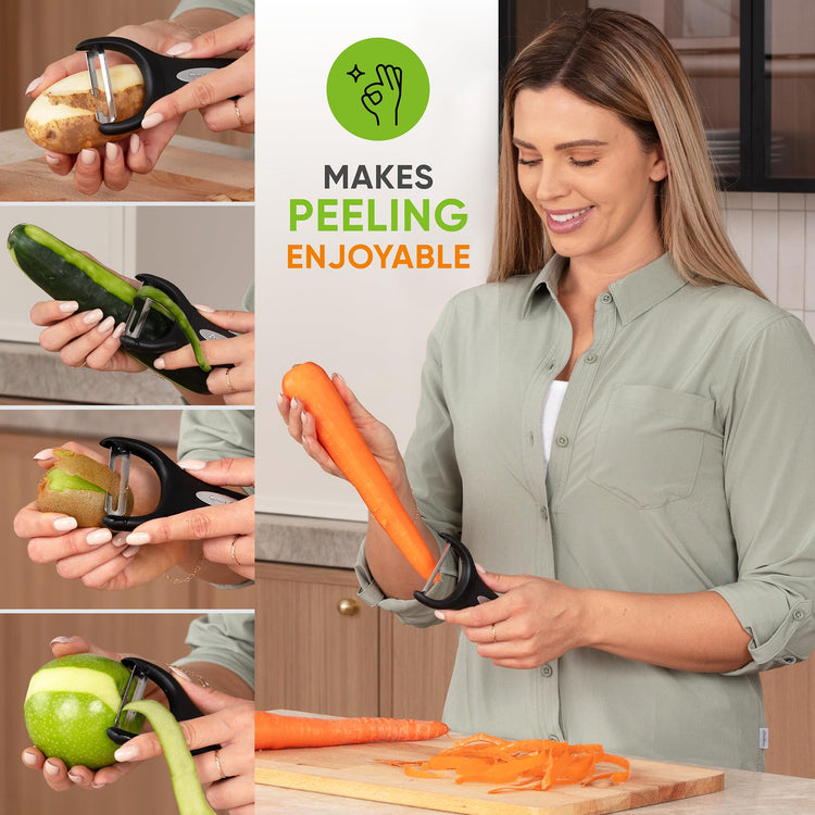 Set of 2 Stainless Steel Y Shaped Vegetable Peeler for Kitchen