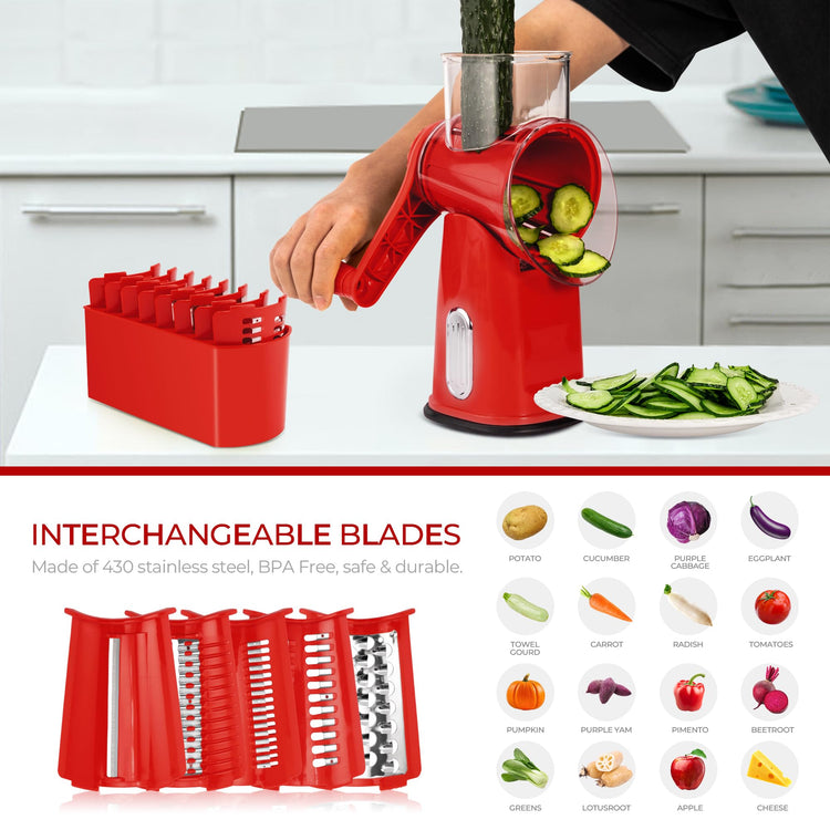 Rotary Cheese Grater 5 Blades