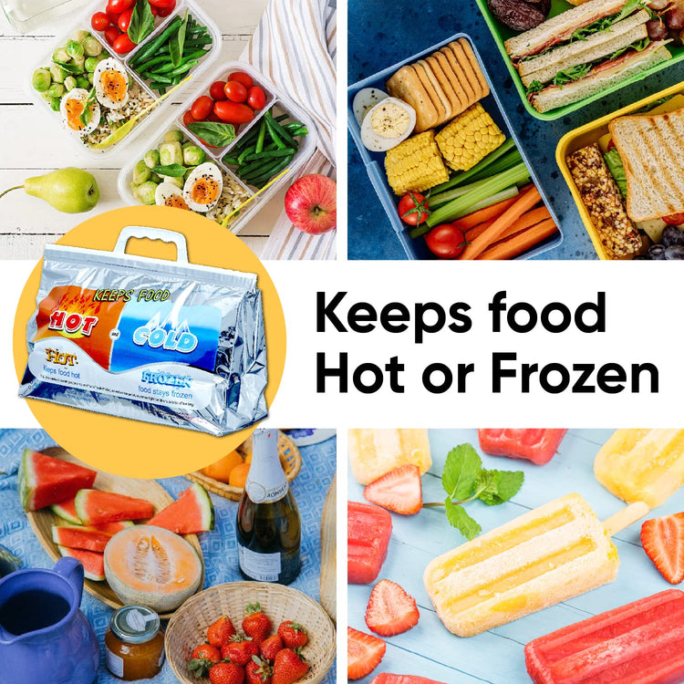Hot and Cold Insulated Bags for Food Delivery (3 Count)