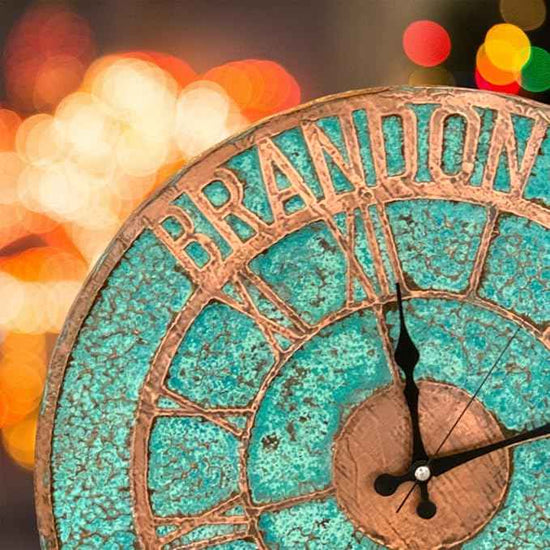 Handmade Copper Wall Clock Artisan Touch in Every Piece - Tree of Time Wall Decor Clock for Living Room, Office, Kitchen & Bedroom (Your Wall Clock, 11)