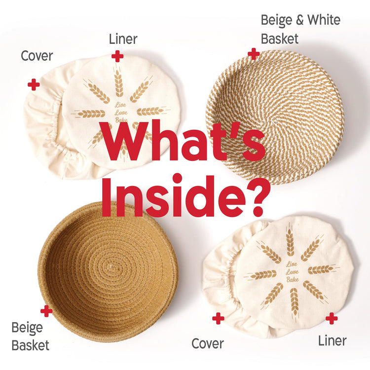 Cotton Rope Banneton Bread Proofing Basket Set (2 Count)