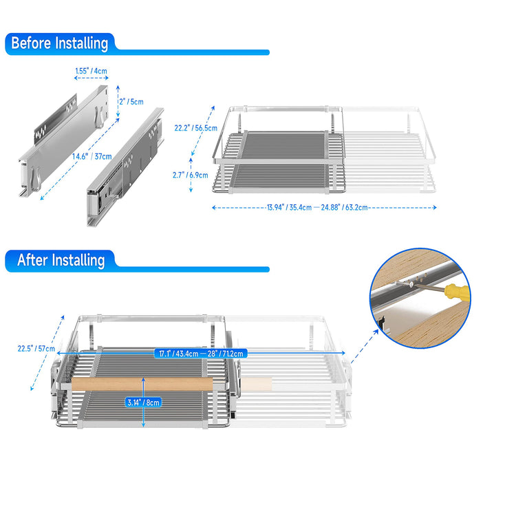 2Pack Expandable Pull Out Cabinet Organizer (2 Count)