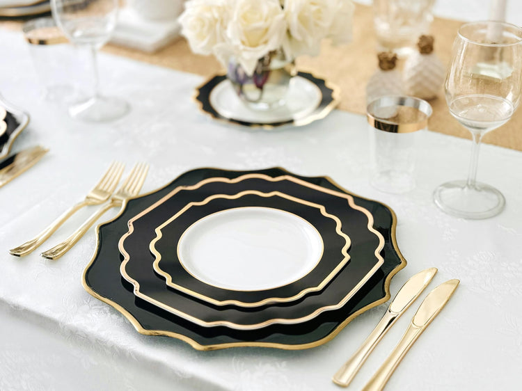 OCCASIONS Disposable Plastic Plates for 40 Guests