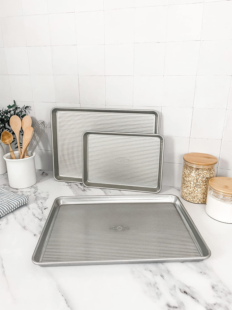 Nonstick Half Sheet Pan and Quarter Sheet Pan (2 Count)