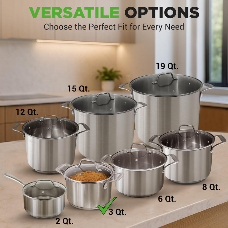 3 Quart Stainless Steel Soup Pot