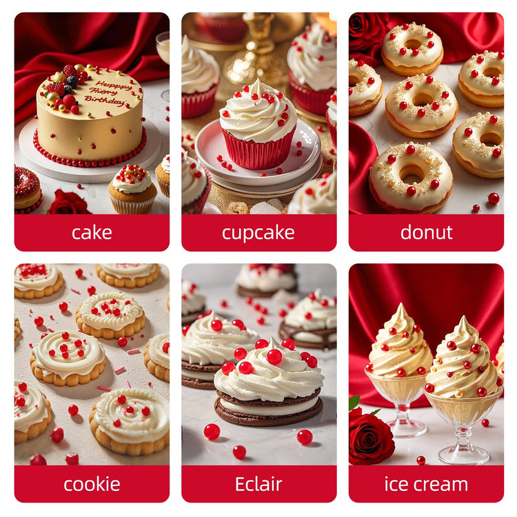 Edible Red Pearl Sprinkles (4.5 Ounce)