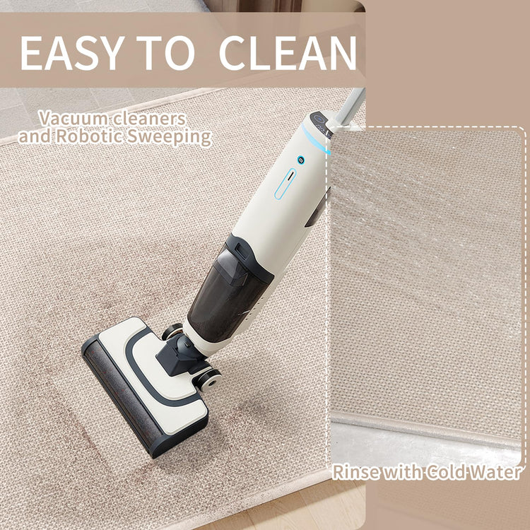 Kitchen Mat Kitchen Rugs Sets of 2 PCS Non Slip Beige 17"x30"+17"x59" (14.3667 Sq Ft)