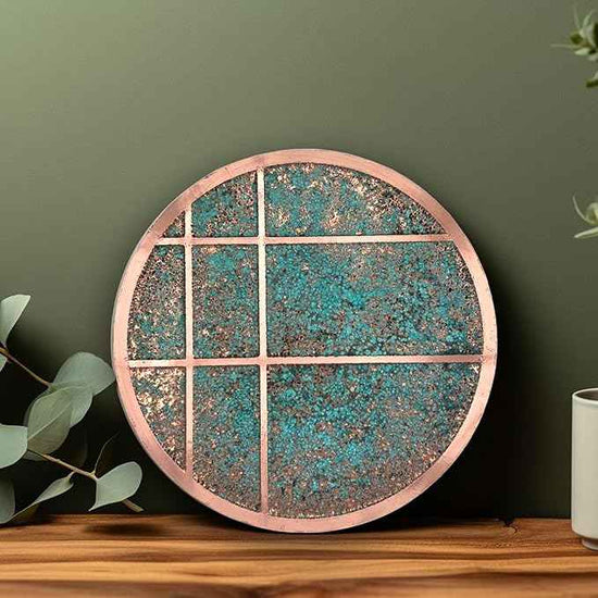 nooc art Handmade Copper Wall Art for Home, Living Room, Bedroom, Kitchen and Office Decor, Rustic Decorative Mural Art for Farmhouse Decor (Modern Copper, 24, Unframed)
