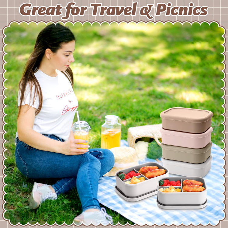 4 Pcs Silicone Bento Box (4 Count)