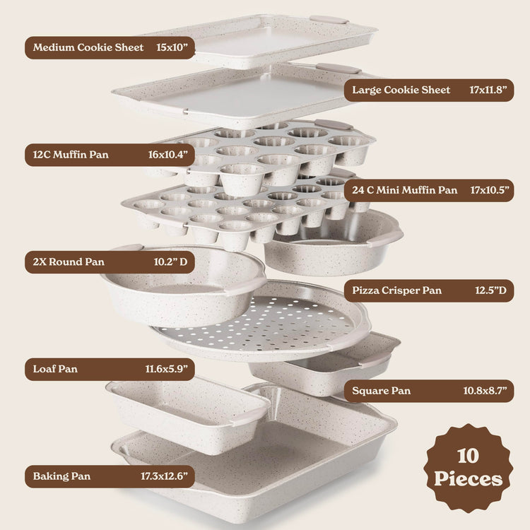 Nonstick Stackable Bakeware Set