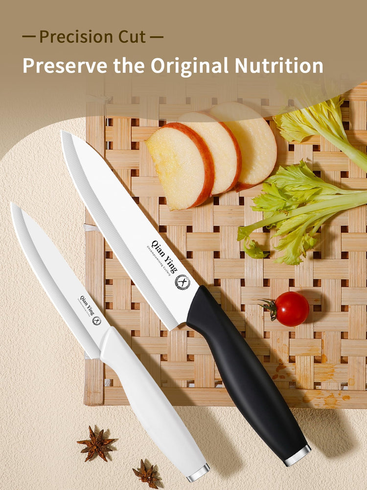 Ceramic Knife Set for Kitchen with Sheath (9 Count)