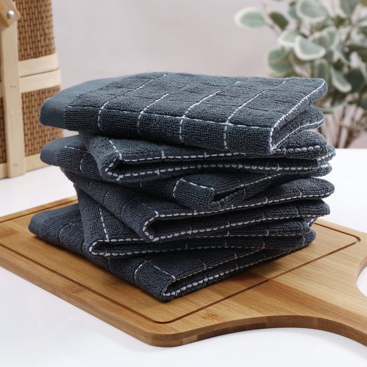 100% Cotton Terry Kitchen Dish Cloths (6 Count)