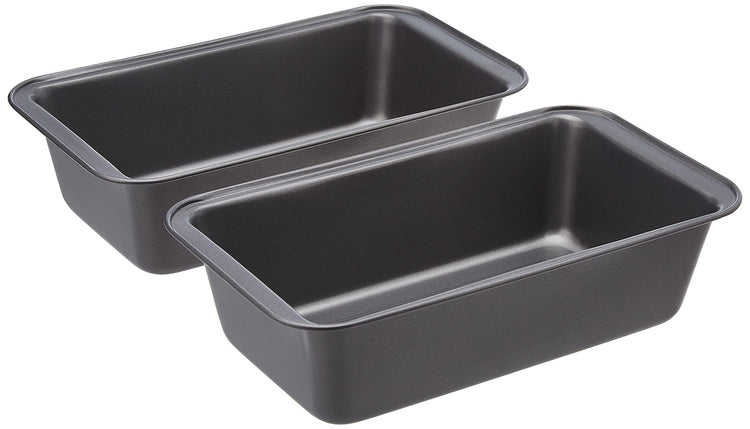 Rectangular Nonstick Bread Loaf Pan for Baking Meatloaf with Even Heat Distribution (2 Count)