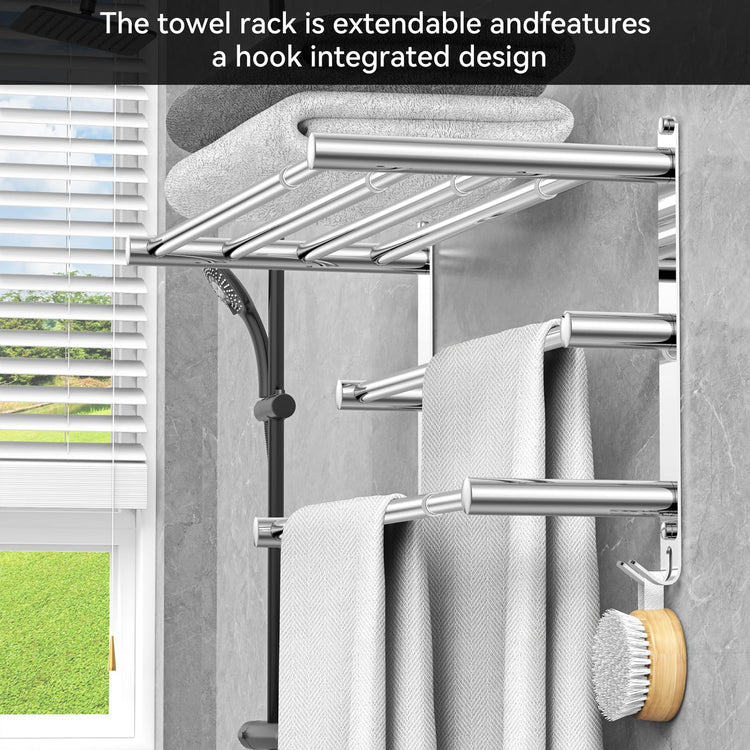 Adjustable Towel Bar for Bathroom Wall Mount17