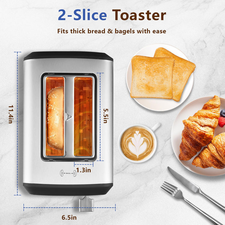 2 Slice Touchscreen Toaster with bagel function