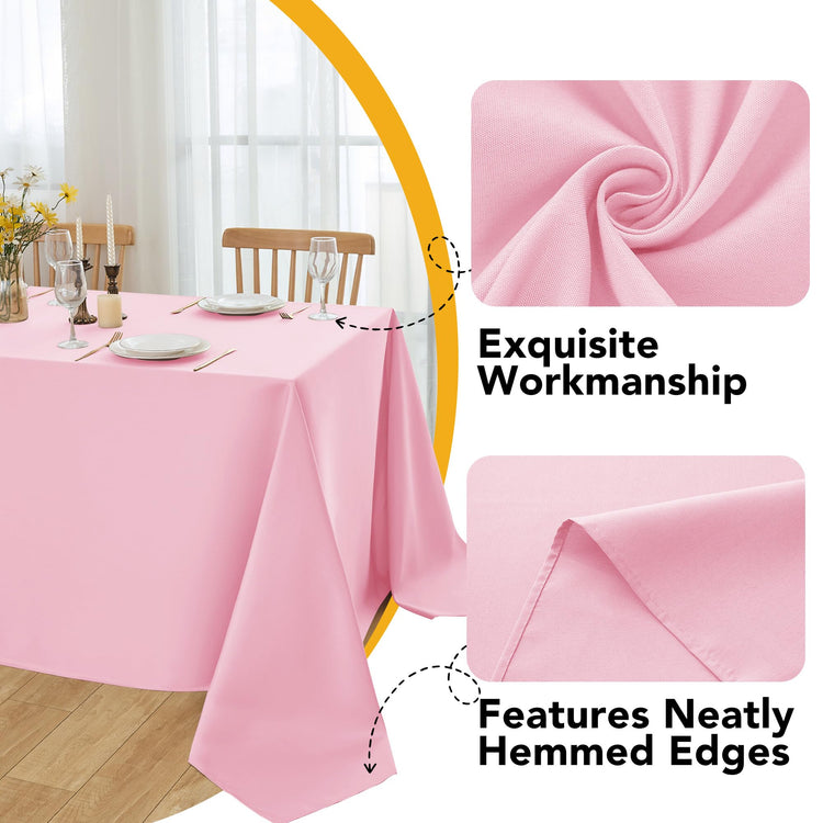 6 Pack Pink Tablecloths for Rectangle Tables