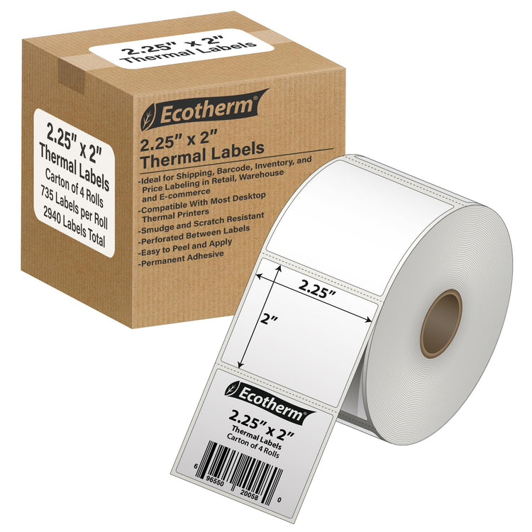 2.25" x 2" Thermal Labels (2940 Count)