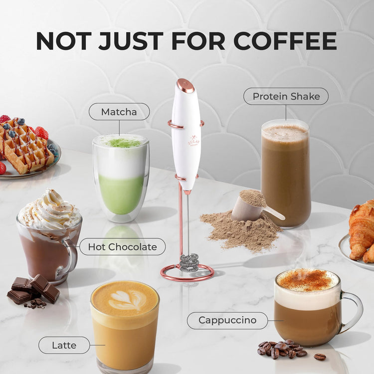 Powerful Milk Frother Wand With Duracell Batteries