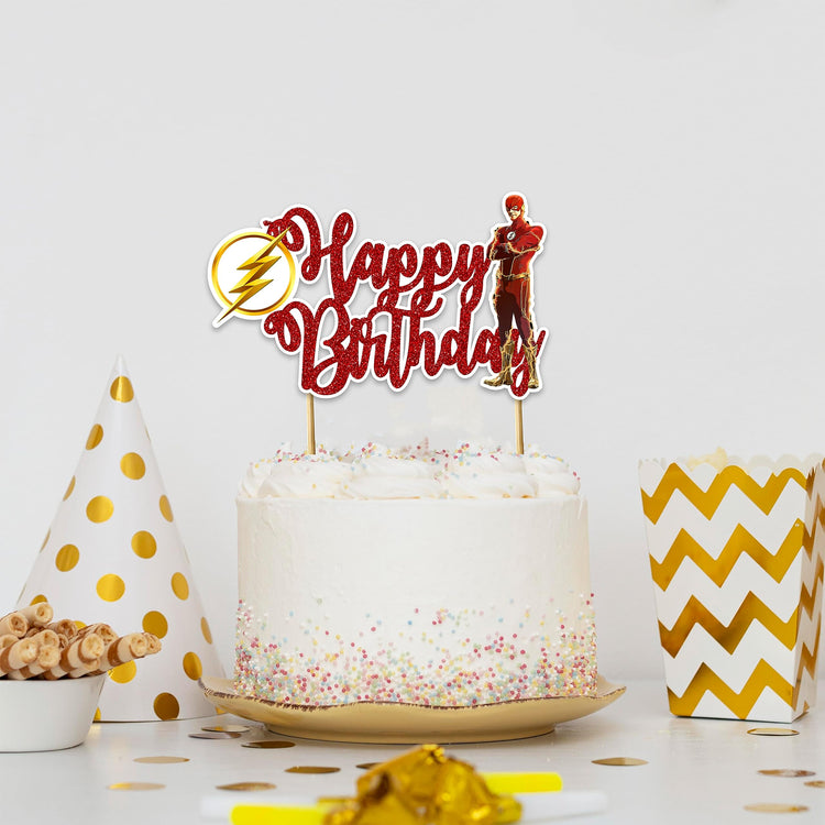 Flsh Happy Birthday Cake Topper