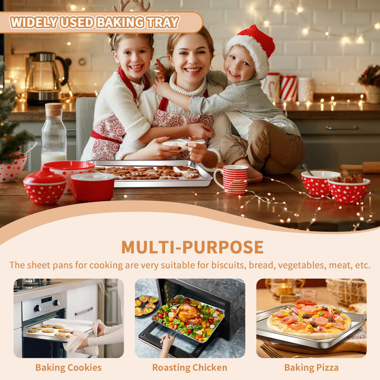Stainless Steel Baking Sheet Pan Set of 2